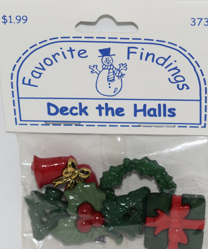 Deck the Halls Christmas Buttons**